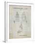 PP1014-Antique Grid Parchment Robert the Robot 1955 Toy Robot Patent Poster-Cole Borders-Framed Giclee Print