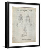 PP1014-Antique Grid Parchment Robert the Robot 1955 Toy Robot Patent Poster-Cole Borders-Framed Giclee Print