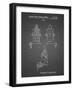 PP1014-Black Grid Robert the Robot 1955 Toy Robot Patent Poster-Cole Borders-Framed Giclee Print