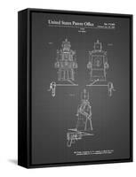 PP1014-Black Grid Robert the Robot 1955 Toy Robot Patent Poster-Cole Borders-Framed Stretched Canvas