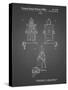 PP1014-Black Grid Robert the Robot 1955 Toy Robot Patent Poster-Cole Borders-Stretched Canvas