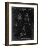 PP1014-Black Grunge Robert the Robot 1955 Toy Robot Patent Poster-Cole Borders-Framed Giclee Print