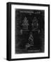 PP1014-Black Grunge Robert the Robot 1955 Toy Robot Patent Poster-Cole Borders-Framed Giclee Print