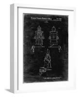 PP1014-Black Grunge Robert the Robot 1955 Toy Robot Patent Poster-Cole Borders-Framed Giclee Print