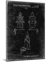 PP1014-Black Grunge Robert the Robot 1955 Toy Robot Patent Poster-Cole Borders-Mounted Giclee Print
