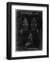 PP1014-Black Grunge Robert the Robot 1955 Toy Robot Patent Poster-Cole Borders-Framed Premium Giclee Print