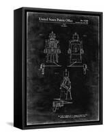 PP1014-Black Grunge Robert the Robot 1955 Toy Robot Patent Poster-Cole Borders-Framed Stretched Canvas