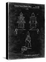 PP1014-Black Grunge Robert the Robot 1955 Toy Robot Patent Poster-Cole Borders-Stretched Canvas