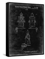 PP1014-Black Grunge Robert the Robot 1955 Toy Robot Patent Poster-Cole Borders-Framed Stretched Canvas