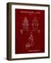 PP1014-Burgundy Robert the Robot 1955 Toy Robot Patent Poster-Cole Borders-Framed Giclee Print