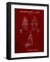 PP1014-Burgundy Robert the Robot 1955 Toy Robot Patent Poster-Cole Borders-Framed Giclee Print
