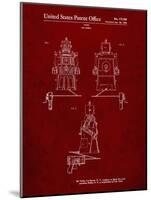 PP1014-Burgundy Robert the Robot 1955 Toy Robot Patent Poster-Cole Borders-Mounted Giclee Print