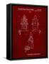 PP1014-Burgundy Robert the Robot 1955 Toy Robot Patent Poster-Cole Borders-Framed Stretched Canvas