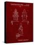 PP1014-Burgundy Robert the Robot 1955 Toy Robot Patent Poster-Cole Borders-Stretched Canvas