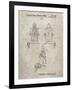 PP1014-Sandstone Robert the Robot 1955 Toy Robot Patent Poster-Cole Borders-Framed Giclee Print