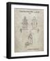 PP1014-Sandstone Robert the Robot 1955 Toy Robot Patent Poster-Cole Borders-Framed Giclee Print