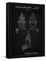 PP1014-Vintage Black Robert the Robot 1955 Toy Robot Patent Poster-Cole Borders-Framed Stretched Canvas