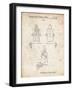 PP1014-Vintage Parchment Robert the Robot 1955 Toy Robot Patent Poster-Cole Borders-Framed Giclee Print