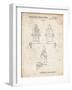 PP1014-Vintage Parchment Robert the Robot 1955 Toy Robot Patent Poster-Cole Borders-Framed Giclee Print