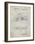 PP1015-Antique Grid Parchment Robin Motorcycle Patent Poster-Cole Borders-Framed Giclee Print