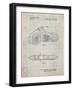 PP1015-Antique Grid Parchment Robin Motorcycle Patent Poster-Cole Borders-Framed Giclee Print