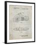 PP1015-Antique Grid Parchment Robin Motorcycle Patent Poster-Cole Borders-Framed Giclee Print