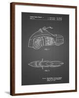 PP1015-Black Grid Robin Motorcycle Patent Poster-Cole Borders-Framed Giclee Print