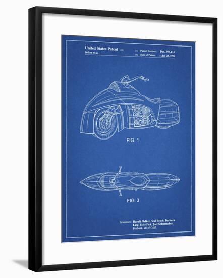 PP1015-Blueprint Robin Motorcycle Patent Poster-Cole Borders-Framed Giclee Print