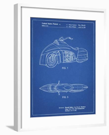 PP1015-Blueprint Robin Motorcycle Patent Poster-Cole Borders-Framed Giclee Print