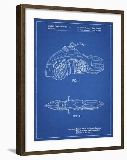 PP1015-Blueprint Robin Motorcycle Patent Poster-Cole Borders-Framed Giclee Print