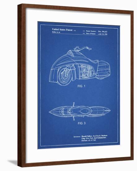 PP1015-Blueprint Robin Motorcycle Patent Poster-Cole Borders-Framed Giclee Print