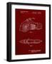 PP1015-Burgundy Robin Motorcycle Patent Poster-Cole Borders-Framed Giclee Print