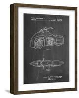 PP1015-Chalkboard Robin Motorcycle Patent Poster-Cole Borders-Framed Giclee Print