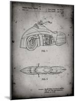 PP1015-Faded Grey Robin Motorcycle Patent Poster-Cole Borders-Mounted Giclee Print