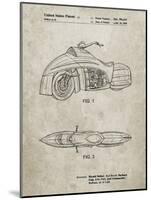 PP1015-Sandstone Robin Motorcycle Patent Poster-Cole Borders-Mounted Giclee Print