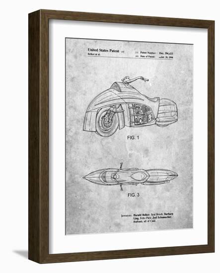 PP1015-Slate Robin Motorcycle Patent Poster-Cole Borders-Framed Giclee Print