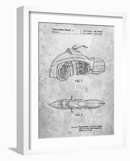 PP1015-Slate Robin Motorcycle Patent Poster-Cole Borders-Framed Giclee Print