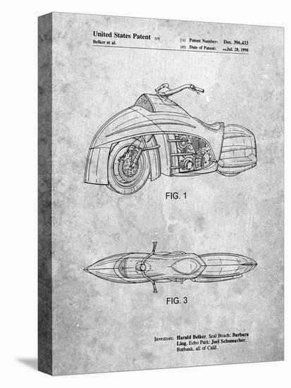 PP1015-Slate Robin Motorcycle Patent Poster-Cole Borders-Stretched Canvas