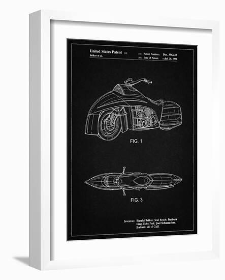 PP1015-Vintage Black Robin Motorcycle Patent Poster-Cole Borders-Framed Giclee Print