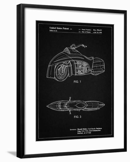 PP1015-Vintage Black Robin Motorcycle Patent Poster-Cole Borders-Framed Giclee Print