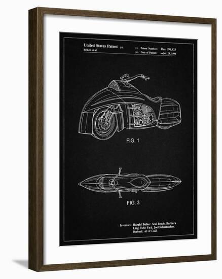 PP1015-Vintage Black Robin Motorcycle Patent Poster-Cole Borders-Framed Giclee Print