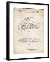 PP1015-Vintage Parchment Robin Motorcycle Patent Poster-Cole Borders-Framed Giclee Print