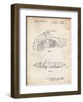 PP1015-Vintage Parchment Robin Motorcycle Patent Poster-Cole Borders-Framed Giclee Print