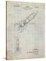 PP1016-Antique Grid Parchment Rocket Ship Concept 1963 Patent Poster-Cole Borders-Stretched Canvas