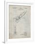 PP1016-Antique Grid Parchment Rocket Ship Concept 1963 Patent Poster-Cole Borders-Framed Giclee Print