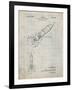 PP1016-Antique Grid Parchment Rocket Ship Concept 1963 Patent Poster-Cole Borders-Framed Giclee Print