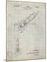 PP1016-Antique Grid Parchment Rocket Ship Concept 1963 Patent Poster-Cole Borders-Mounted Giclee Print