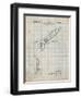 PP1016-Antique Grid Parchment Rocket Ship Concept 1963 Patent Poster-Cole Borders-Framed Premium Giclee Print