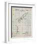 PP1016-Antique Grid Parchment Rocket Ship Concept 1963 Patent Poster-Cole Borders-Framed Premium Giclee Print