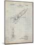 PP1016-Antique Grid Parchment Rocket Ship Concept 1963 Patent Poster-Cole Borders-Mounted Premium Giclee Print